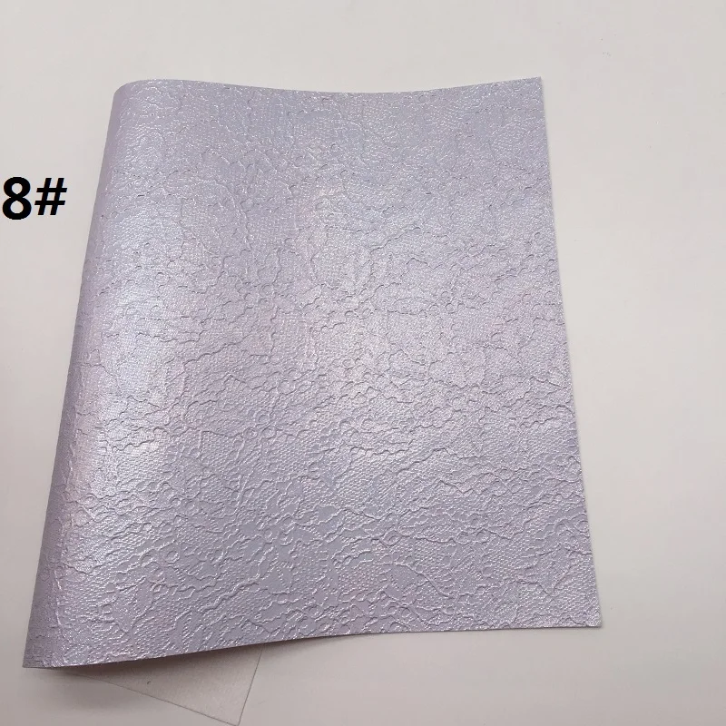 8 1 шт. 21X29 см кружево тисненая искусственная кожа ткань, синтетическая кожа листы, из искусственной кожи для изготовления луков LEOsyntheticoDIY T327A - Цвет: 8