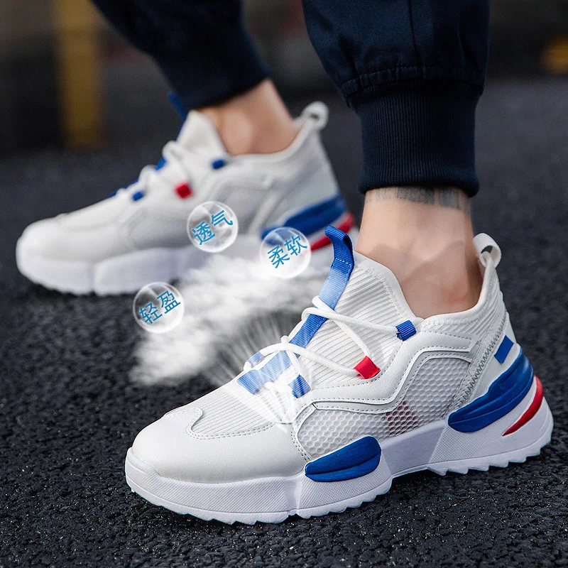 

2019 Summer New Style Breathable Athletic Shoes Men's Korean-style Trend Casual Versatile MEN'S shoes ins Super Fire Dad Shoes M