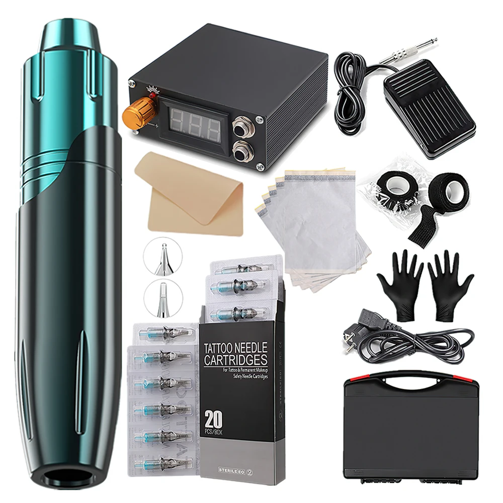 PROD 1005003434165057 Tattoo Machine Kit Professional Body Piercing Kit
Tattoo Supplies for Body Art Set with Needles Tattoo Guns Kits and
Supplies