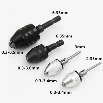 

10pcs 6.35mm Keyless Drill Bit Chuck Quick Change Hex Shank Adapter Converter Tool Woodworking Tool Parts Drill Bits