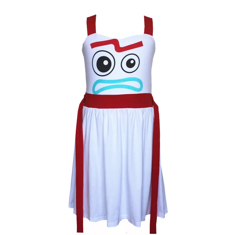 forky Рождественское платье для девочек; платье принцессы на Хэллоуин с героями мультфильма «История игрушек» и «Базз»; платья для дня рождения; костюм для детей; платья Джесси-инопланетянина - Цвет: forky