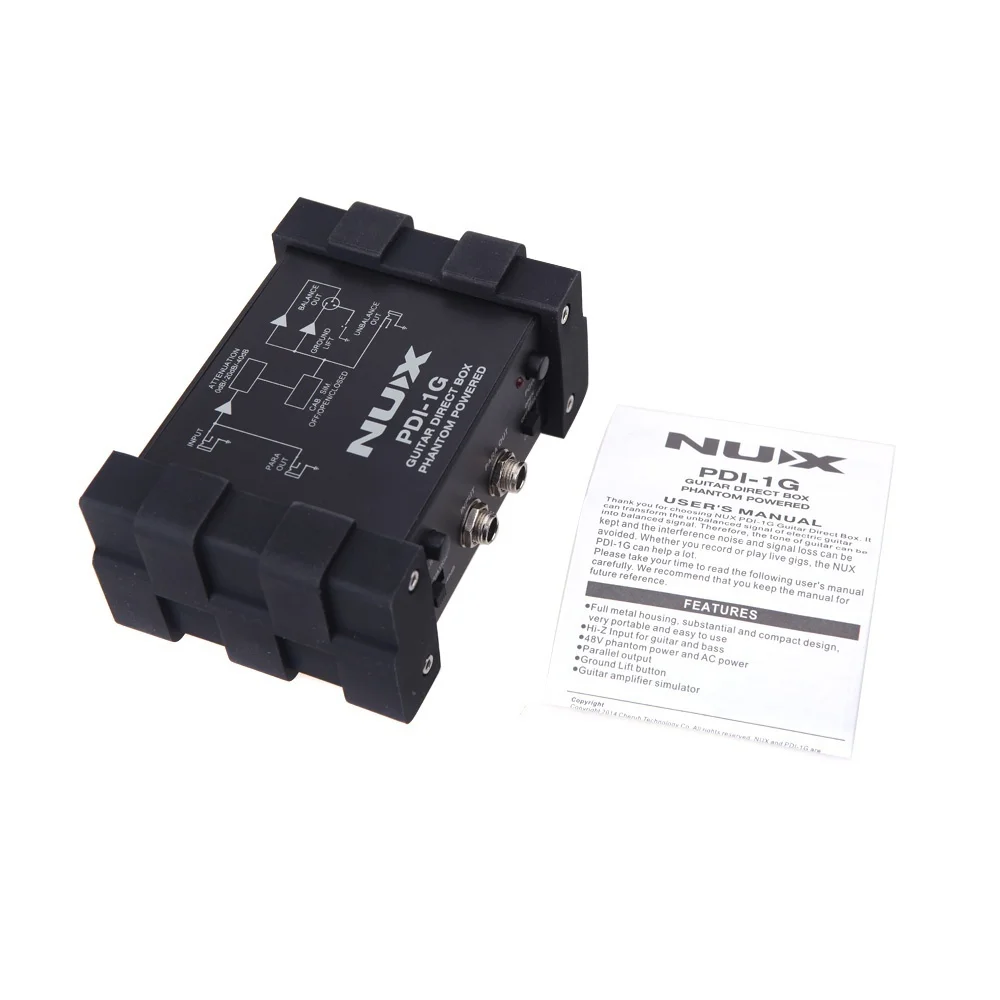 NUX PDI-1G DI Box сопротивление/баланс гитары бас DI Box Эффект с коробкой симулятор