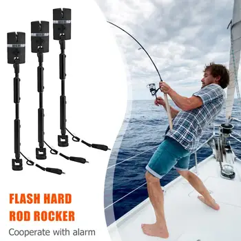 

3pcs Adjustable Flash Hard Rod Wiggler 7 Colors Dimmable Indicator Rocker Swinger Angling Alarm Assembly Angling Tackles