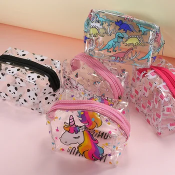 

2020 Waterproof Cute Clear Transparent Travel Makeup Cosmetic Bag Newest Creative Panda PVC Makeup Bag Toiletry Zipper Bag Pouch