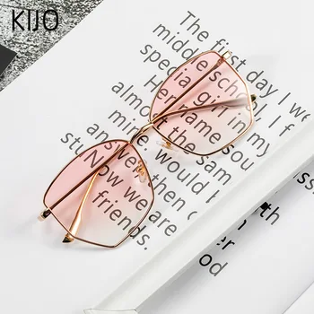 

2020 retro irregular sunglasses ladies metal transparent handsome sunglasses UV400 oversized sunglasses glasses