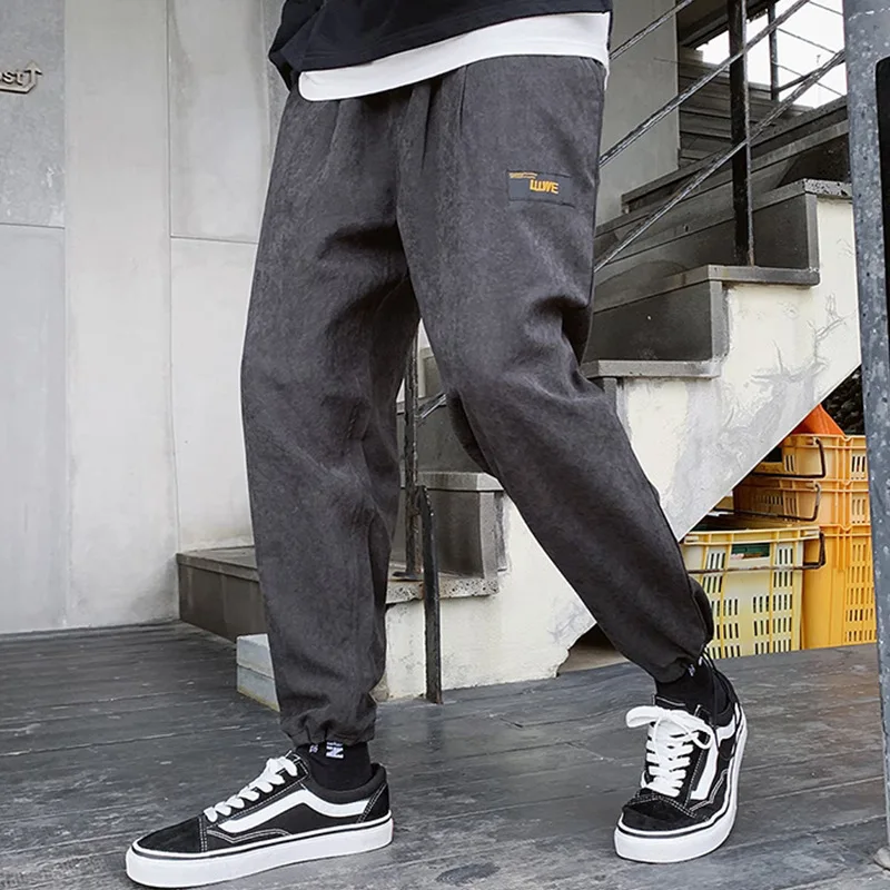 

Pants Men Autumn 2019 New Style Korean-style Trend Beam Leg Capri Pants Students Loose-Fit Popular Brand Casual Sports Pants