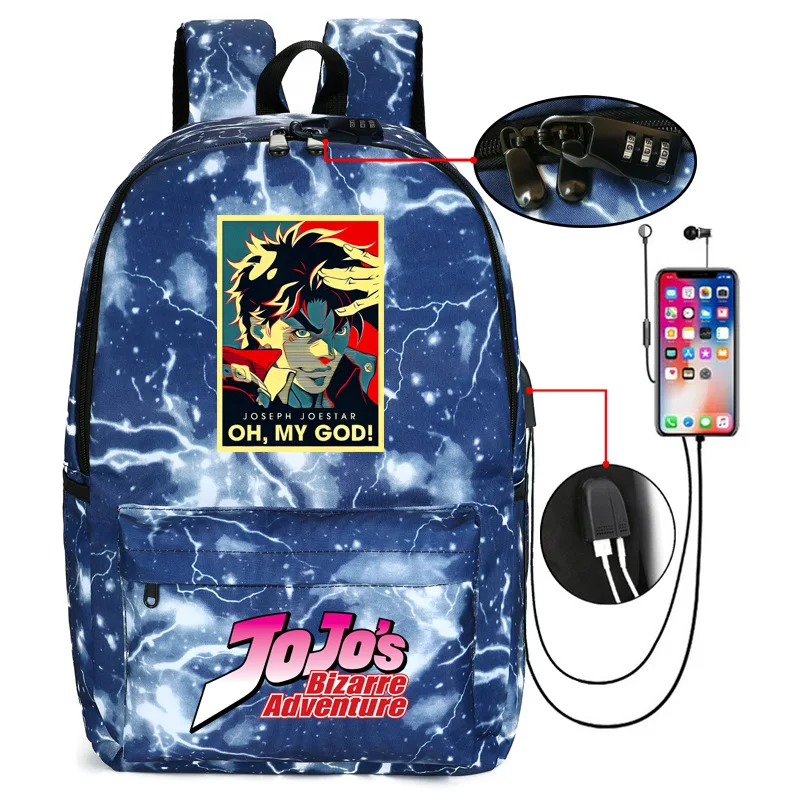Женские сумки с защитой от кражи JoJo's невероятные приключения школьная сумка в
