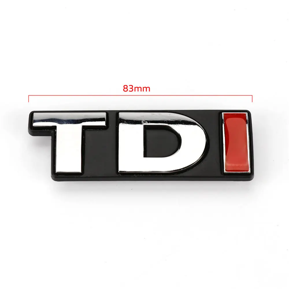 3D металлическая TDI Автомобильная передняя решетка капота эмблема значок для автомобильного стайлинга для Фольксваген