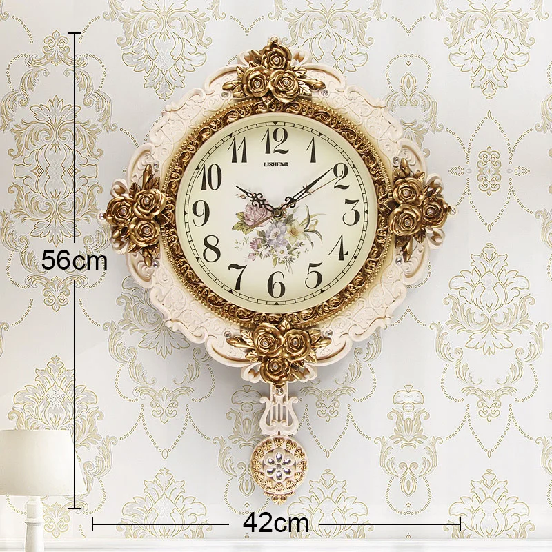Swing Pastoral Wall Clock Minimalist Mute Quartz Clock Color:Z1104-1