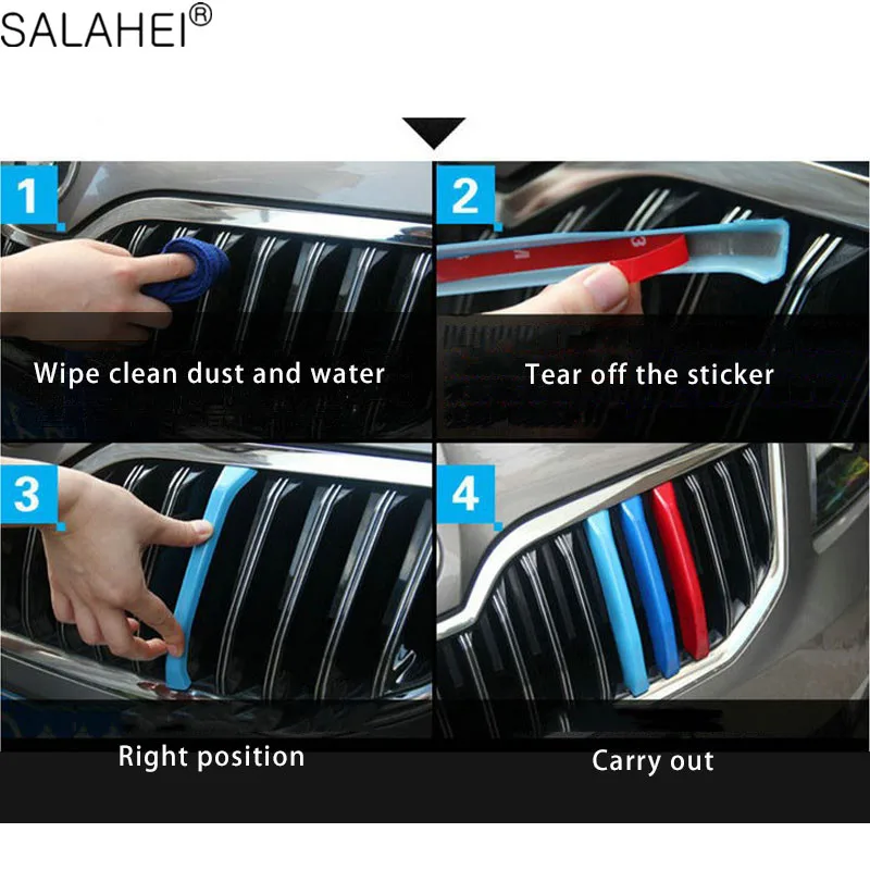 Car Front Hood Center Grill Sweden Cover Trim Decorative Strip Clip Front Grille For SKODA OCTAVIA 2015 2016 2017 3 Colors