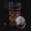 Multilayer Stackable Glass Bottle Jar Canister Transparent Storage Container with Two Canister and One Lid 2