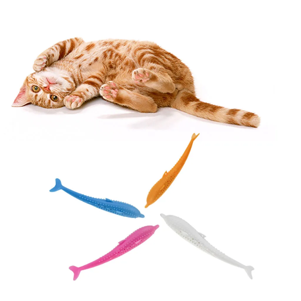 Игрушка для кошек, силиконовая мята, рыбка, кошачья мята, игрушки для чистки, зубная щетка, жевательные игрушки для кошек, забавная кошачья интерактивная игрушка для кошек, товары для домашних животных