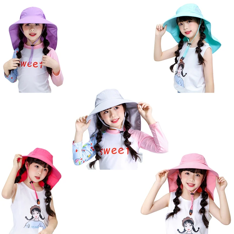 

Unisex UV Protection Summer Sunbonnet Hats Bebe Sun Hat Caps Sun Hats new.Breathable Boy Girl Bucket Hats