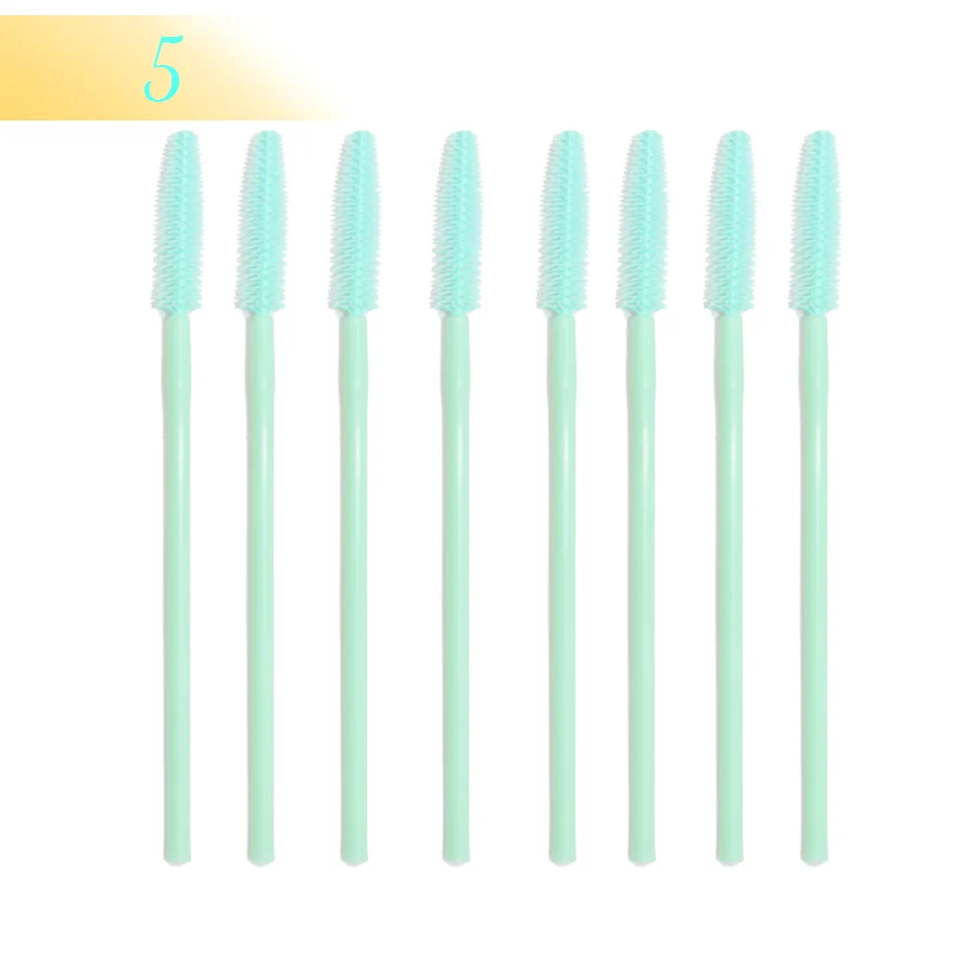 5-50PCS Одноразовые силиконовые гелевые, для ресниц расческа щетки для туши ресницы Профессиональный инструмент Красота инструмент для макияжа для Для женщин - Handle Color: 5-50PCS