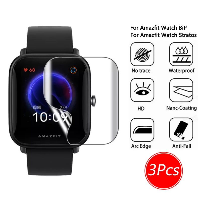ПЭТ Гидрогелевая Защитная пленка для экрана Xiaomi HuaMi Amazfit BiP S U Pro Stratos 2 3 GTS 2E