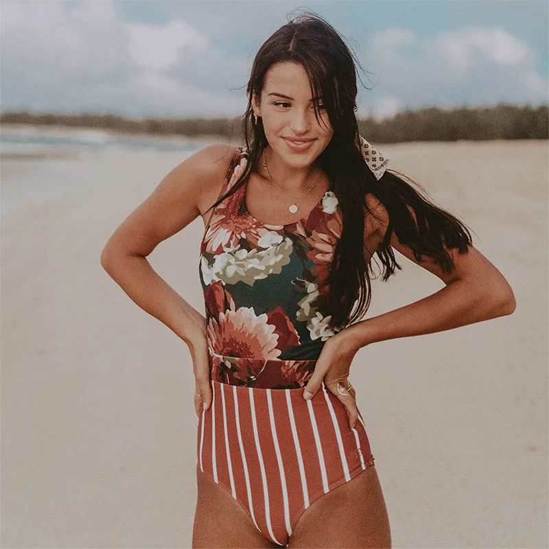 

Sexy One Piece Swimsuit 2019 High Waist Swimsuit Female Bathing Suits Summer Beach Wear Swimwear Women Monokini Bodysuit Bandage