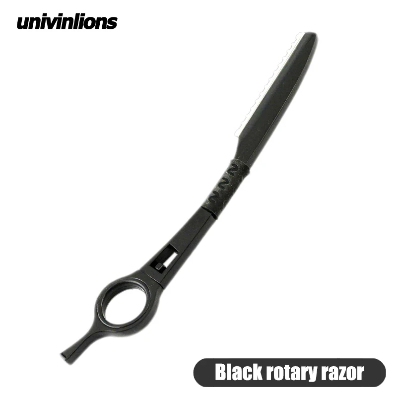 Univinlions вращающаяся прореживающая бритва лезвие прямой Салон Парикмахерская бритва резак для волос Поворотный парикмахерский нож для стрижки волос тоньше