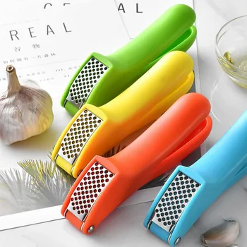 

Stainless Steel Portable Non-slip Handle Kitchen Accessories Garlic Press Multifunction Manual Ginger Grinding Grater