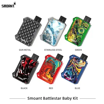 

New Arrival Smoant Battlestar Baby Vape Pod System Kit 750mAh Build In Battery with 2.0ml refillable Cartridge Mesh Ni Coils