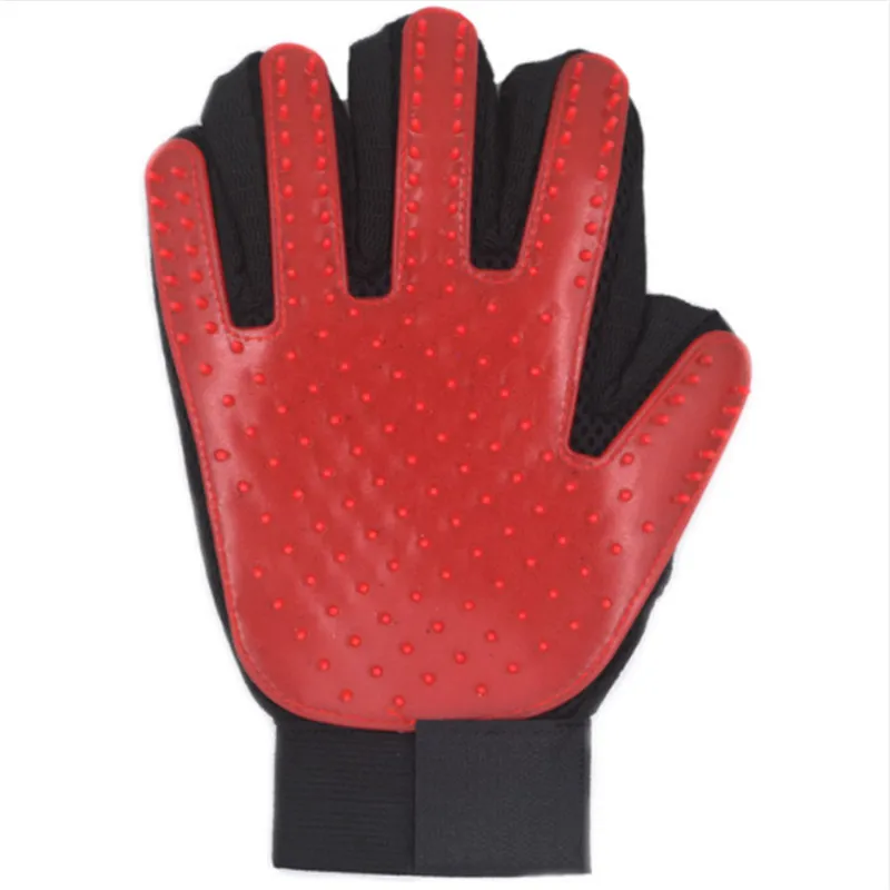 red right hand Щетка для собак, перчатка для питомцев, мягкая эффективная перчатка для ухода за домашними животными и кошками, перчатка для ванны собак, товары для чистки кошек, перчатка для домашних животных, расчески для собак - Цвет: red right hand