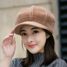 Knitted Octagonal Hat Women's Autumn Winter Plus Velvet Warm Hats Ladies Girls Beanie Caps Bonnet Femme SnapBack Sombrero Mujer