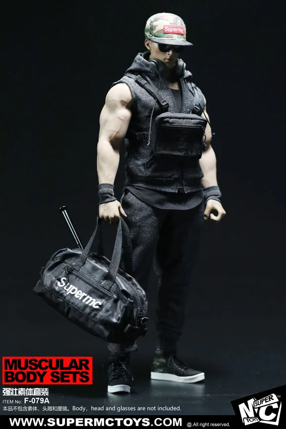 SUPERMC TOYS1/6 F-079 Мужская модная одежда с шапкой кроссовки модель для M34 M35 сильный мусль фигуры тела