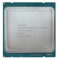 Intel — CPU Xeon E5 2650 V2, processeur, 20 Mo de cache, fréquence de base 2,60 GHz, TDP 95 W, socket LGA 2011, lithographie 22nm 