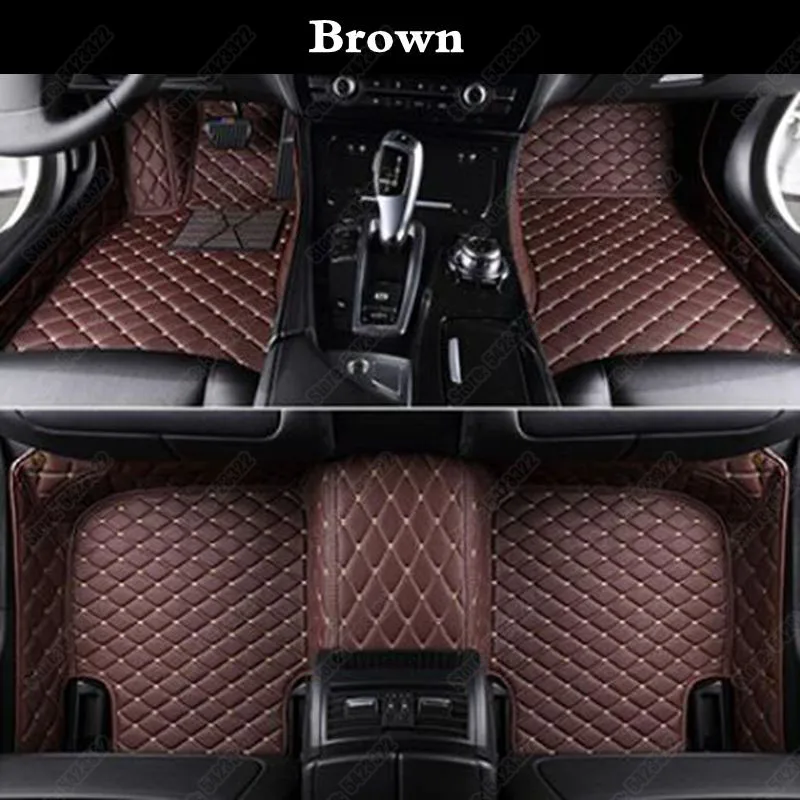 Автомобильные коврики для ног Fiat Punto Palio Ottimo Linea Freemont Bravo 500, автомобильные коврики для ног, автомобильный коврик - Название цвета: Brown