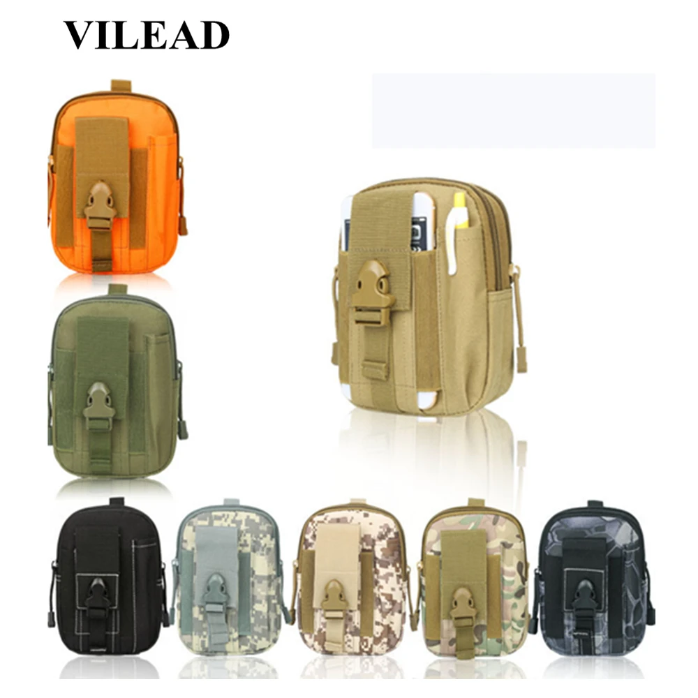 Vilead Военная камуфляжная оксфордская поясная сумка, уличная Водонепроницаемая тактическая сумка, держатель для карт для мобильного телефона, сумка для путешествий, кемпинга, пеших прогулок
