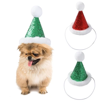 

Pet Christmas Hat Halloween Dog Cat Funny Cosplay Costume Xmas Dress up Cap Party Decor for Celebration