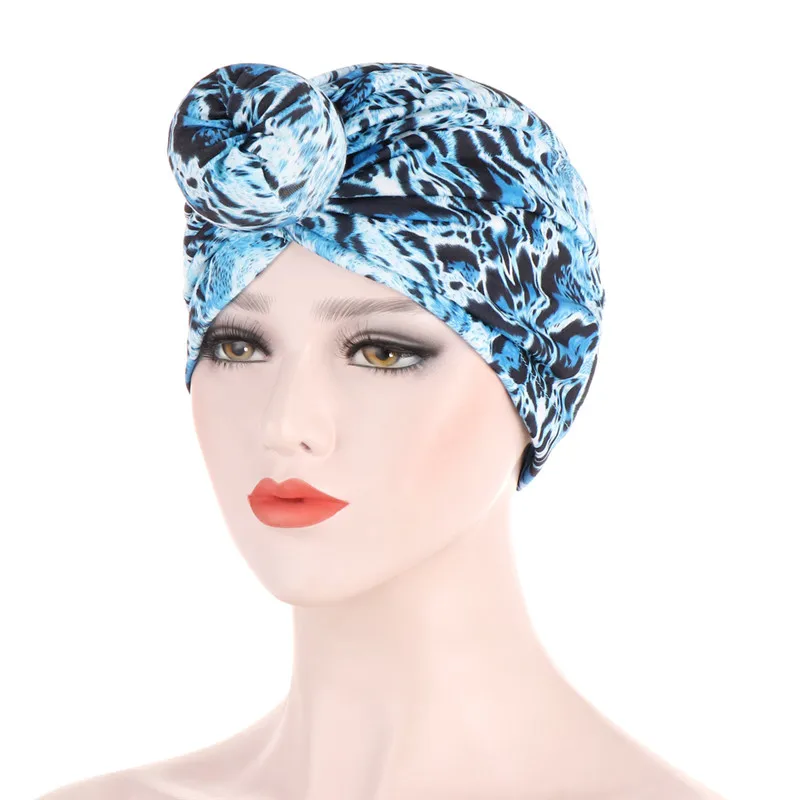 Модная леопардовая Шапка-тюрбан с принтом пончика, мусульманский головной убор, внутренние шапки для хиджаба, femme musulman, хиджаб, шапочка под платок - Цвет: 3