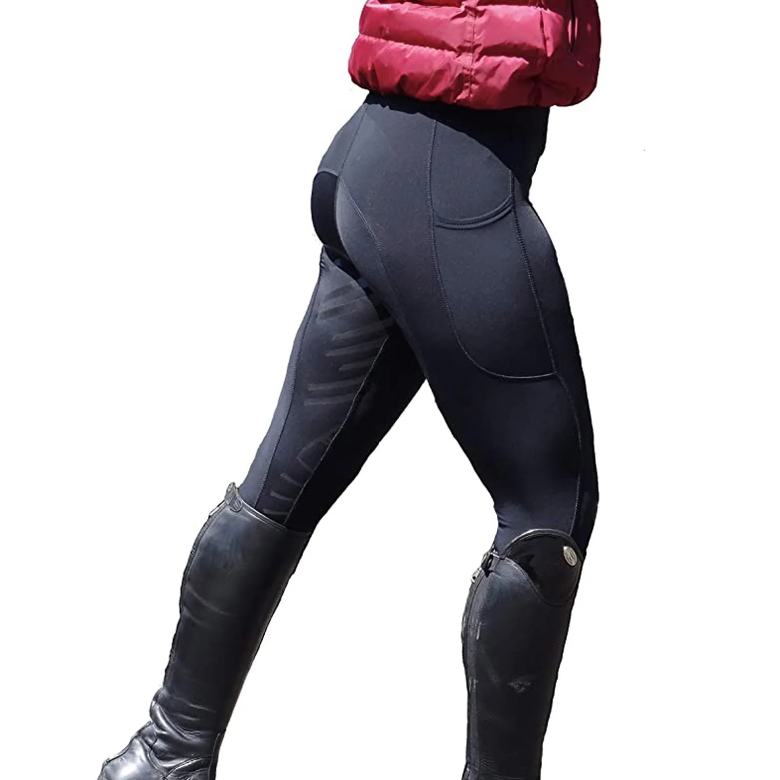 Pantalones de montar para mujer, para ejercicio, de cintura alta, deportivos, ecuestres, para Fitness, entrenamiento, gimnasio, para correr, L3