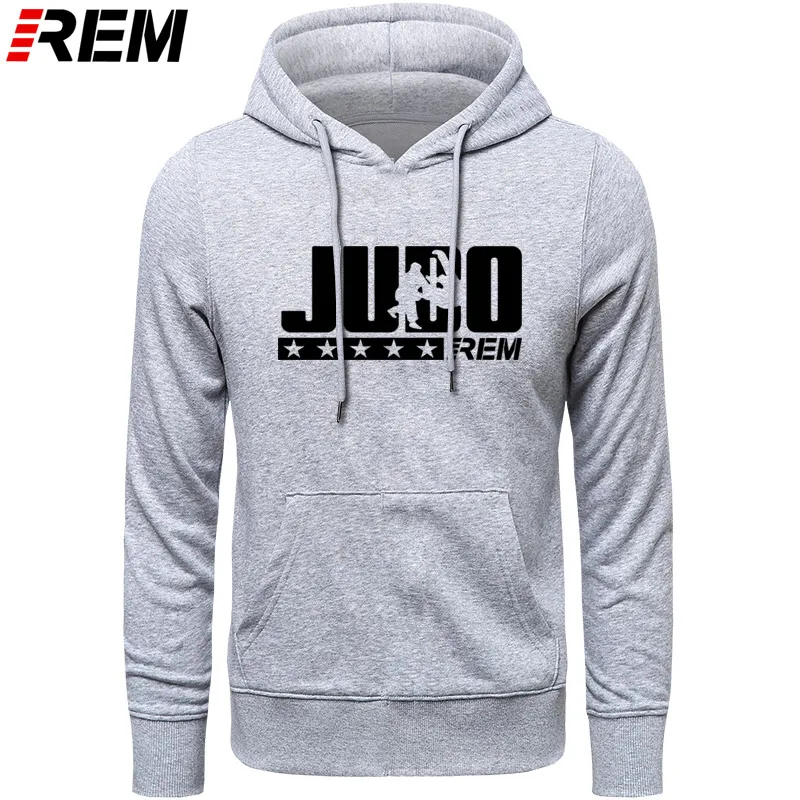 Winter Fashion Style Men's Judo Hoodies Harajuku Hip Hop O-Neck Sweatshirts Cool Streetwear Camisetas - Цвет: GRAY BLACK