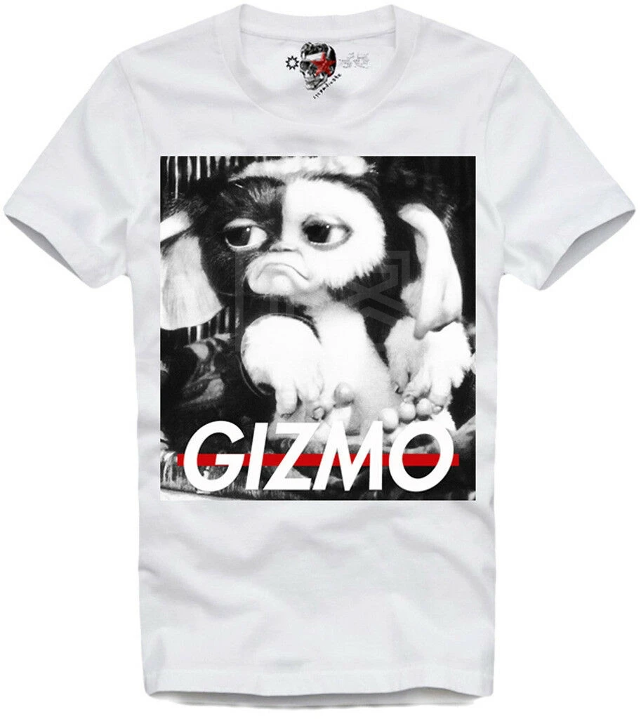 E1SYNDICATE футболка GIZMO GREMLINS 4057 одежда модная Crewneck 100% хлопковые футболки|Футболки| |