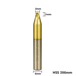Premium Titanium Coated End Milling Cutter - 6mm Shank, Multi - Size Options (3.0mmX6mm)