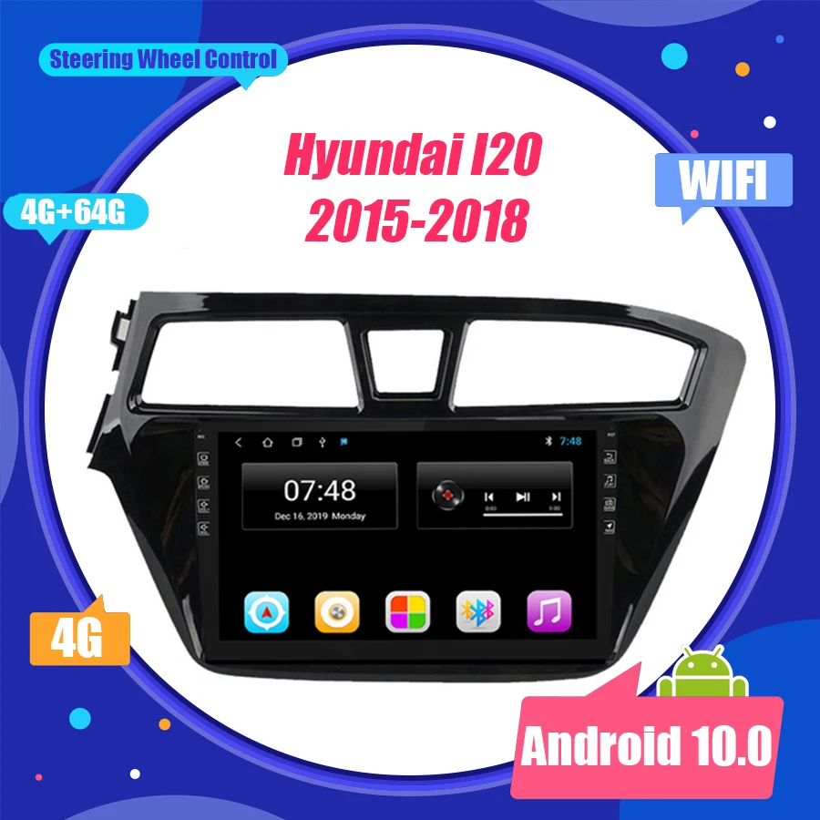 2 Din Автомобильный Радио навигатор GPS Bluetooth плеер 9 дюймов экран для Hyundai-I20 2015-2018 Android 10 стерео головное устройство Авторадио 2 Din Автомобильный Радио навигатор GPS Bluetooth плеер 9 дюймов экран для Hyundai-I20 2015-2018 Android 10 стерео головное устройство Авторадио