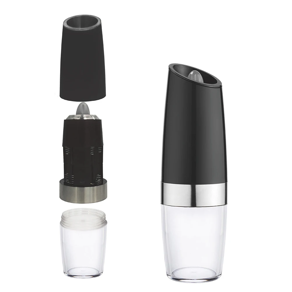 Pepper Grinder Electric Automatic Salt Mill Battery Powered Adjustable Stainless Steel