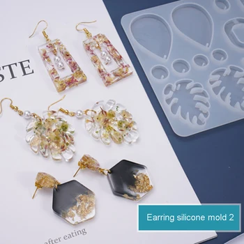 

Diy Earrings Resin Mold Handmade Dangle Eearrings Silicone Mold Uv Epoxy Moulds For Jewelry Making Tools