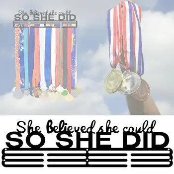 

Medal Display Hanger Wall Mounted Medal Hanger Rack Arts Medal Metal Holder for Race Gymnastics Swimming Dance Wall Shelf