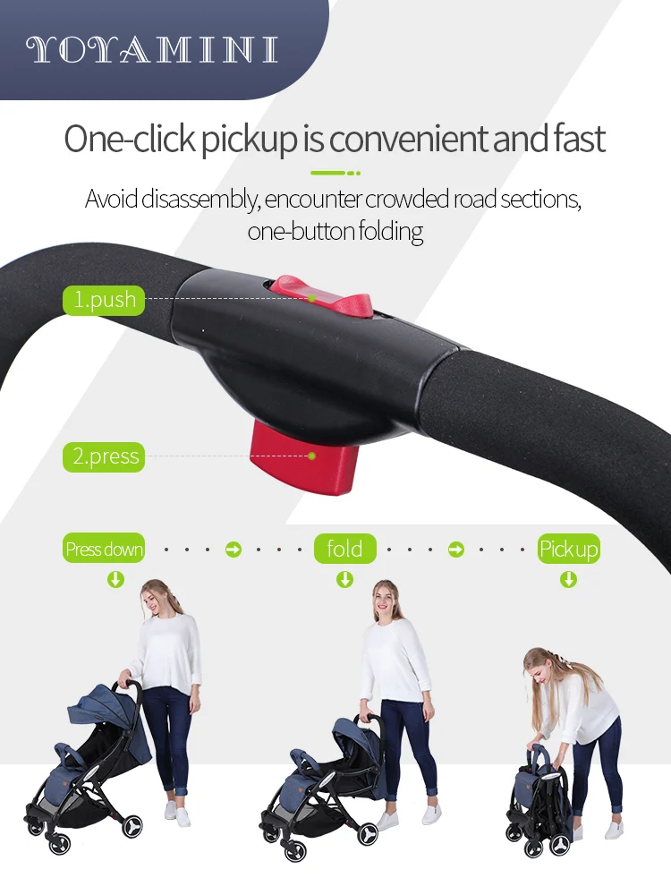  Ultra lightweight baby stroller stroller can sit and lying can be folded on the plane portable mini