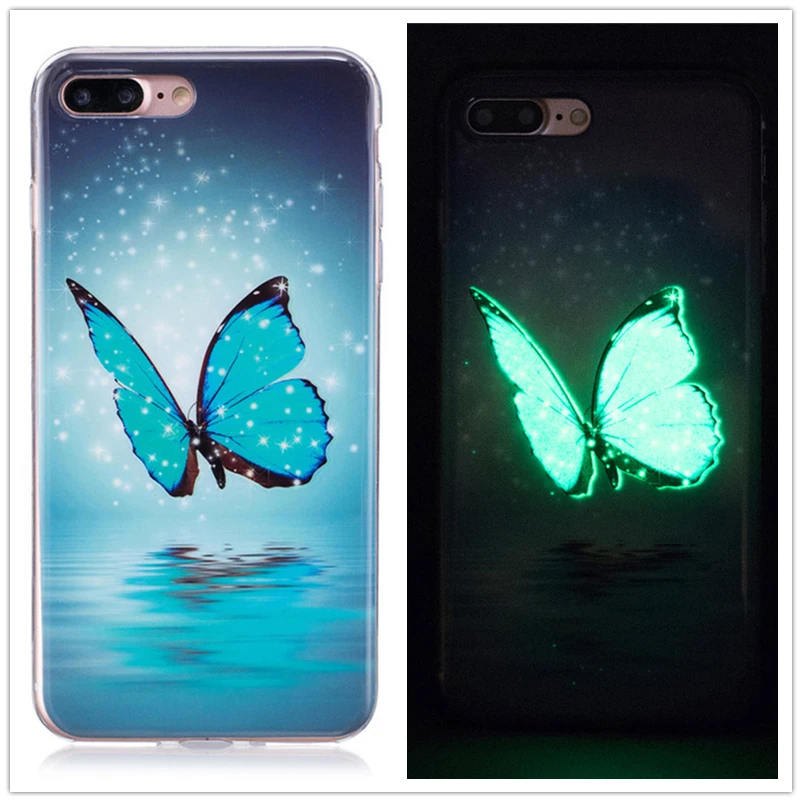 Светящийся чехол для iphone XS MAX XR X 7 6 Funda модный Ультра тонкий мягкий из силикона и