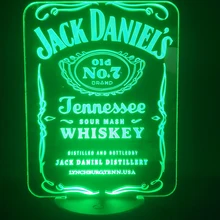 3D лампа для внешнего вина с сенсорным датчиком Jack Daniel, лучший подарок для взрослых, для украшения дня рождения, Прямая поставка, светодиодный ночник, светильник