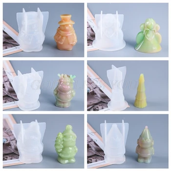 

DIY Christmas 3D Doll Decorations Casting Silicone Mould Crafts Jewelry Making Tool Crystal Epoxy Resin Mold Drop Shipping