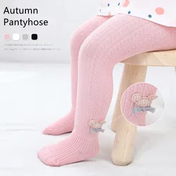 Collants d'automne en coton coloré pour filles de 0 à 8 ans, jolis collants tricotés pour enfants en bas âge, nouvelle collection 