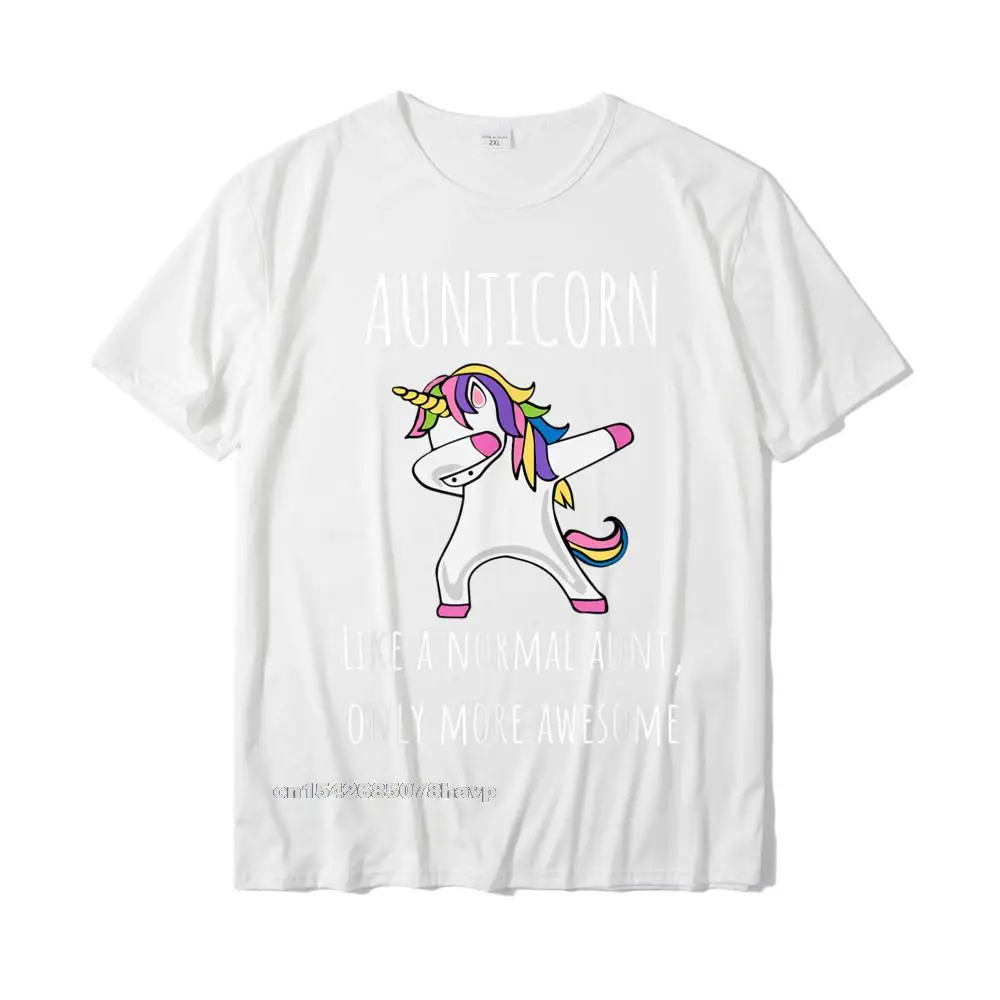 Group Fashionable Tops Tees Short Sleeve for Men 100% Cotton Summer Fall Round Neck Tshirts cosie Tee-Shirt Fashionable Aunticorn Like An Aunt Only Awesome Dabbing Unicorn T-Shirt T-Shirt__141. white