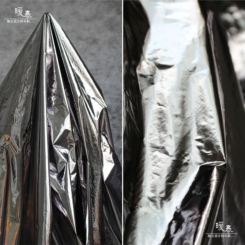 

Silver Coating TPU Fabric Waterproof DIY Down Jacket Skirts Liner Shirt Dress Bags Coat Clothes Designer Fabric