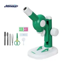AOMEKIE DIY микроскоп 15X для слайды с особями печать просмотр ребенка интерес обучение Биологический микроскоп для детей игрушка подарок
