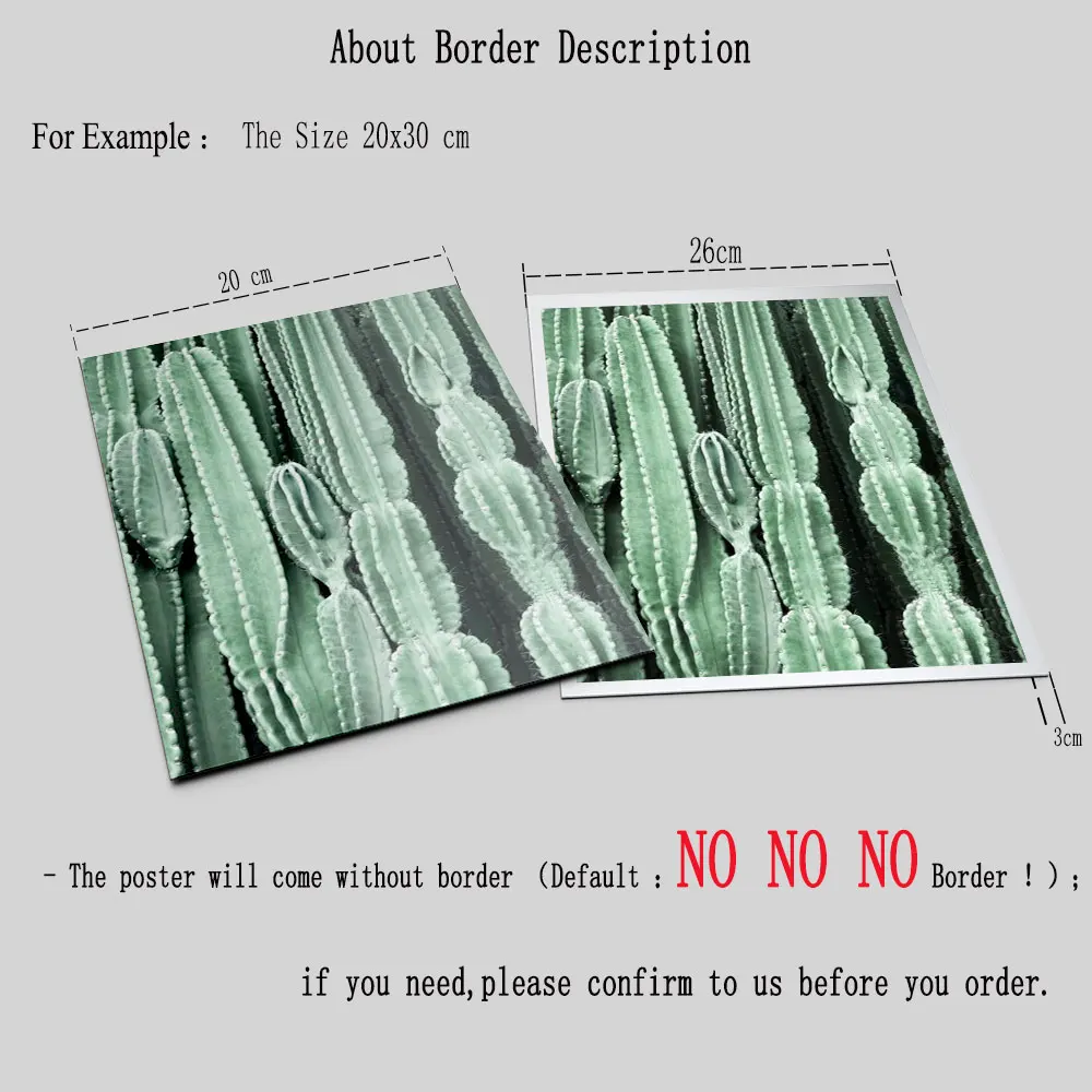 Скандинавские зеленые листья и кактус Холст плакат в скандинавском стиле Печать природа настенная художественная живопись картина для гостиной Unframe