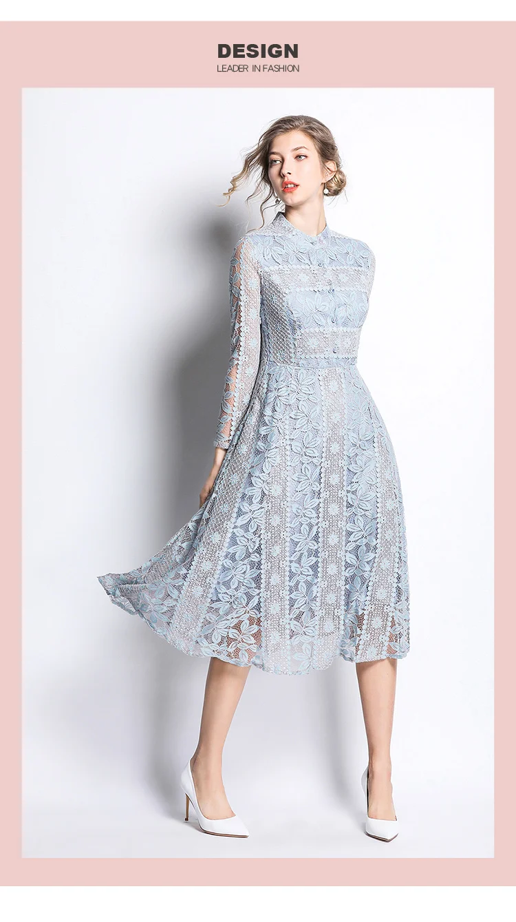 Новое поступление, Осеннее кружевное платье в винтажном стиле с цветочным рисунком, роскошные элегантные облегающие Женские вечерние платья DA141