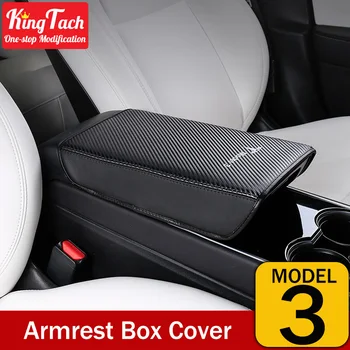 

For Tesla Model 3 Interior Refitted Accessories Central Control Protective Leather Car Armrest Box Cover Pad